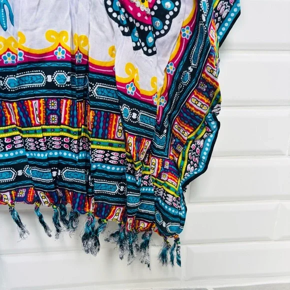 Women’s OS Back from Bali Sequined Cover Up Poncho - Picture 4 of 6